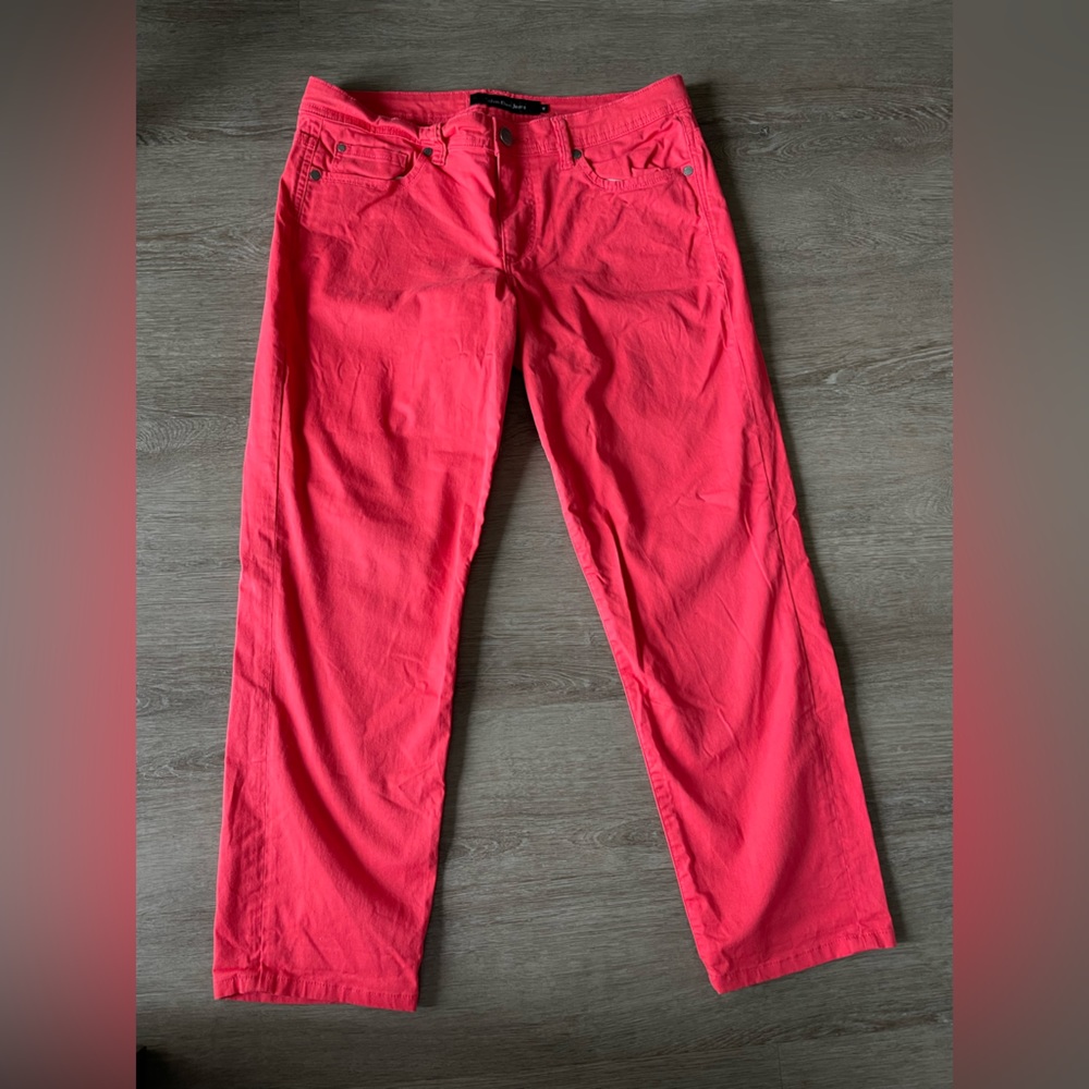 Red Cropped Calvin Klein Jeans